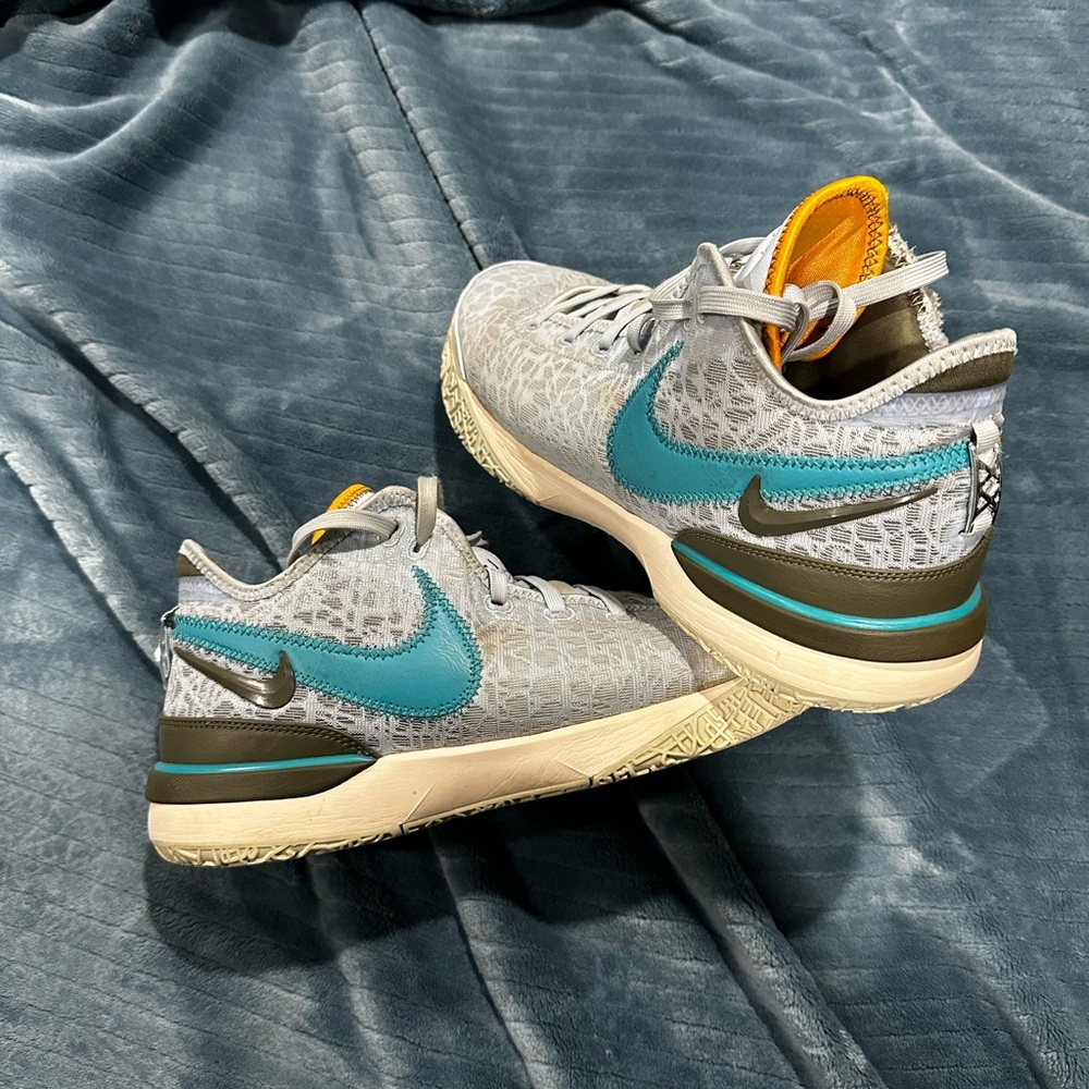 Nike Gray and Teal Athletic Shoes